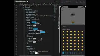 Showcasing rn-emoji-keyboard customizability and code in React Native