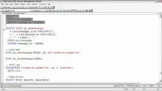 SQL Server Explaining the Raise Error