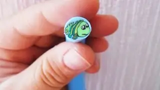 Трость (cane) РЫБКА из полимерной глины FIMO