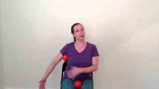 Ball tap & breathe for shoulder release