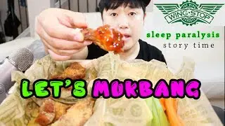 Wingstop Mukbang Eating Show | Sleep Paralysis Story Time [먹방]