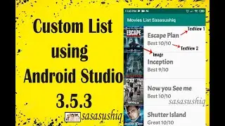 Custom List in Android Studio with Image and Text | Android App Development video#29