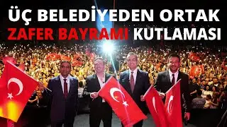 Üç belediyeden ortak Zafer Bayramı Kutlaması