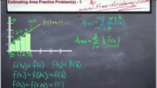 Rectangular Approximation Practice Problem 1 - Calculus