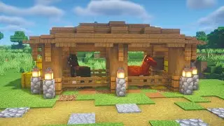 Minecraft: How to build a Horse Stable