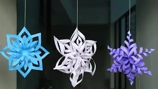 DIY 3D Snowflake Making Tutorial - DIY Crafts