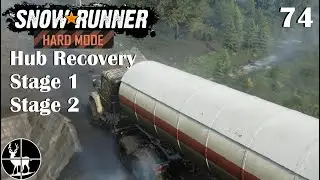 (EP74) Hub Recovery Stage 1 & 2 ⚠️ SnowRunner Hard Mode ⚠️ Season 0