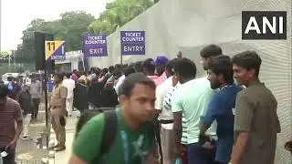 Fans queue up outside MA Chidambaram Stadium in Chennai