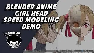 Anime head modeling demo v.2 in blender.