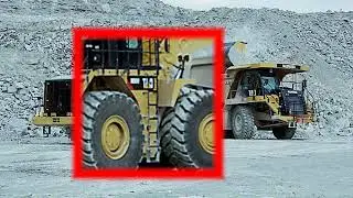 Audio sound digging effect mining ambient excavation with heavy machiner Caterpillar 990 WheelLoader