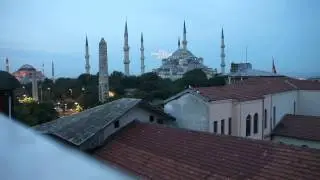 Muezzin crying in Istanbul Sultan Ahmet mosque