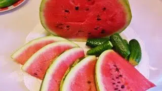АРБУЗЫ МАЛОСОЛЬНЫЕ С ОГУРЧИКАМИ, СОЧНЫЕ, АРОМАТНЫЕ