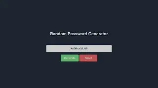 Random Password Generator App Using HTML, CSS & JavaScript