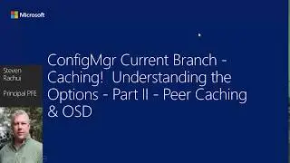 Peer Caching and OSD - Part 2 Caching! Understanding the Options