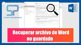 ▷ Word - Cómo recuperar archivo de Word no guardado ✔. Tutorial en español HD