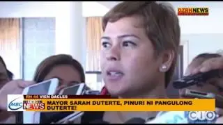 MAYOR SARAH DUTERTE, PINURI NI PANGULONG DUTERTE!
