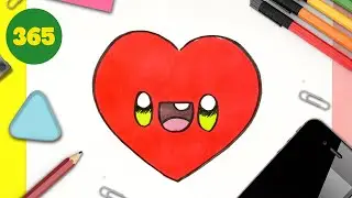 HOW TO DRAW A CUTE HEART KAWAII