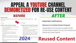 Reused Content And Demonetized Channel For Reapply Approval Full Review With Adsense Earnings 2024