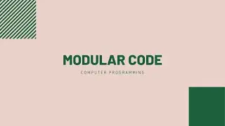 #44: Modular Code