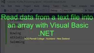 Read data from a text file into an array