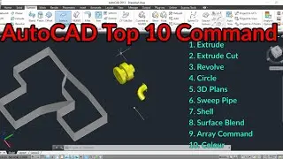 AutoCAD 3D. Autocad 3D command. Autocad 3D Drawing. AutoCAD 3D Command list. Autocad 3D short cut .