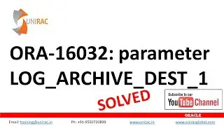ORA 16032 || ORA-16032: parameter LOG_ARCHIVE_DEST_1 destination string cannot be translated  ✅