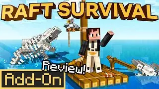 RAFT SURVIVAL ADDON for Minecraft Bedrock in-depth review