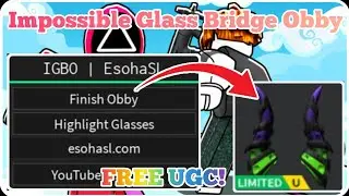 [FREE UGC👑]  Impossible Glass Bridge Obby Script Pastebin 2023 (Roblox)