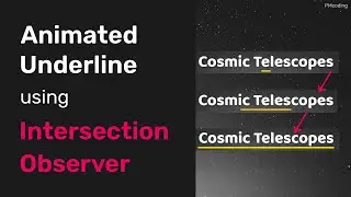 Animated Underline using Intersection Observer tutorial (JavaScript, CSS)