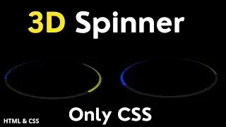 COOL 3D Spinner Using CSS | CSS Spin Loader in HTML & CSS | CSS Animation Tutorial