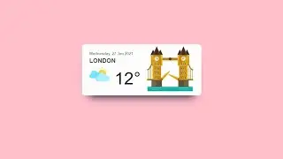 Weather Widgets UI Design Using HTML & CSS