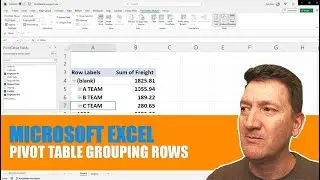 Working with Pivot Tables in Excel - Groups