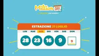 Estrazione Millionday 21-07-2021