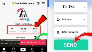 🟡Get Free 10k Likes ♥️ Followers In 5 Minutes|| Free Tiktok Followers Hack 2025 ||