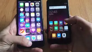 Xiaomi Redmi 4X распаковка и сравнение Touch id с IPhone 7+