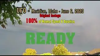 NEW! UFO SIGHTING. VERY IMPORTANT TO WATCH ALL THE, WAY THRU TO VIEW SLOW MOTION. Meridian, Idaho.