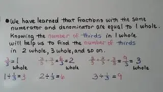 5th Grade Math 8.1, Model to Divide Fractions and Whole Numbers