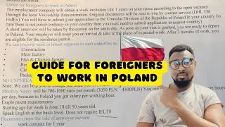 GUIDE FOR FOREIGNERS TO WORK IN POLAND FROM APPLICATION TO START OF VISA PROCESS