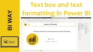 Text box and text formatting in Power BI