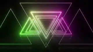 4k Colored Neon Triangles 2