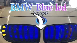 BMW Blue led in grill, simple way to remove and install led lights