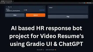 AI based HR bot with Gradio & ChatGPT