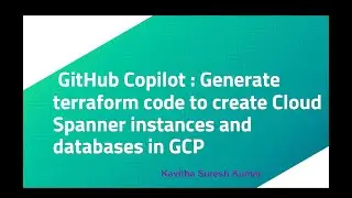 GitHub Copilot: Generate terraform code to create Cloud Spanner instances and databases in GCP