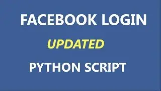 Facebook Login updated - Python Script