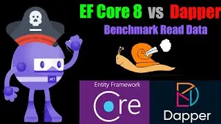 .Net EF Core 8 vs Dapper BenchmarkDotNet Read Data