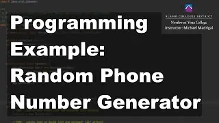 Java 1 Online, [3.09] Using Classes and Objects: Random Phone Number Generator