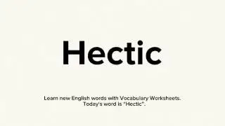 Vocabulary - How to learn new English words with Vocabulary Worksheets - Hectic