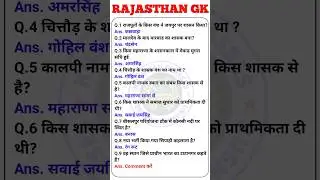 Rajasthan gk questions | rajasthan gk most important questions bstc 2025 | Kushwah Classes #shorts