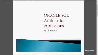 Oracle SQL arithmetic exp, #Oracle,#SQL, #arithmetic