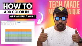 How to add color in wps office writer table | how to change table color in wps office writer